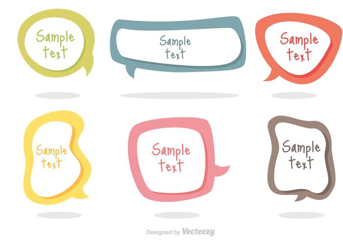 700x490 Colorful Text Bubble Vectors