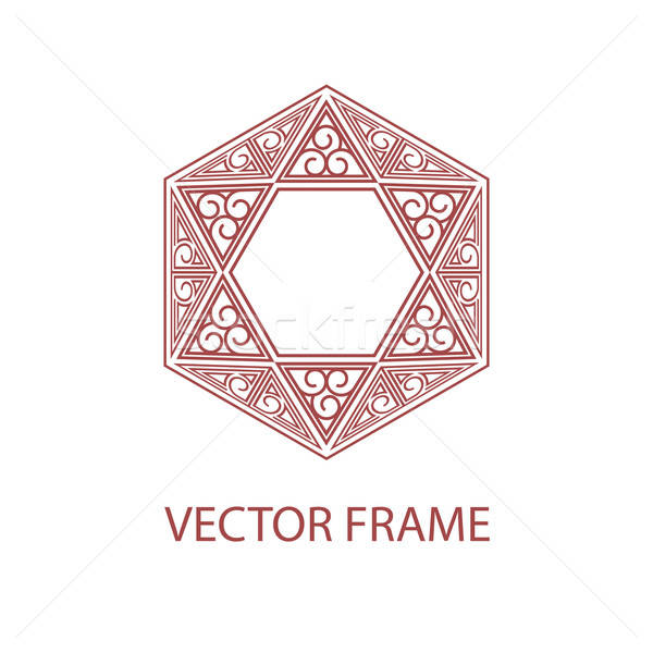 600x600 Vector Geometric Linear Style Frame
