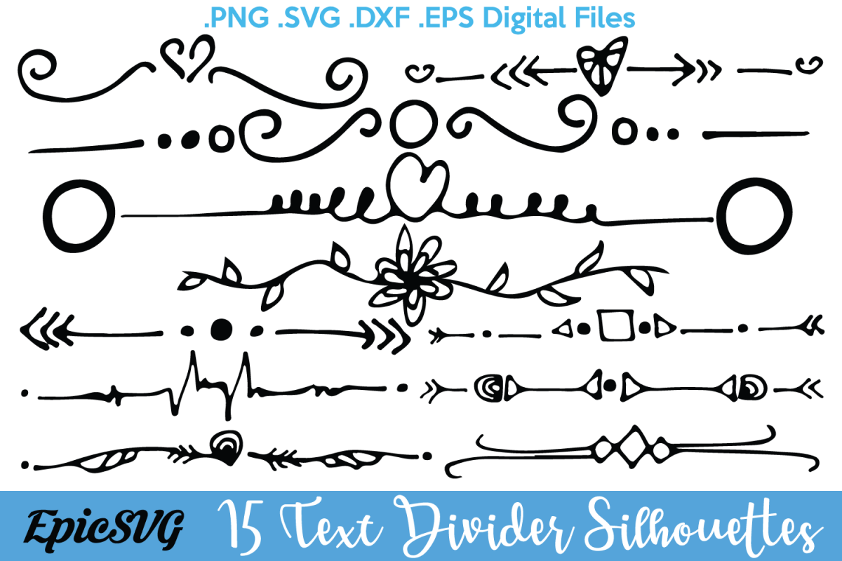 1200x800 Text Dividers Dxf Text Divider Vector Decoration