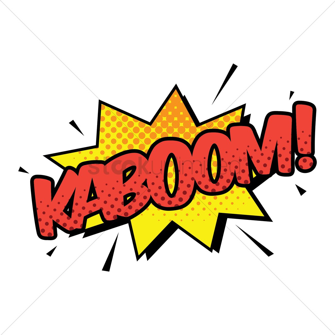 1300x1300 Kaboom Text With Comic Effect Vector Image