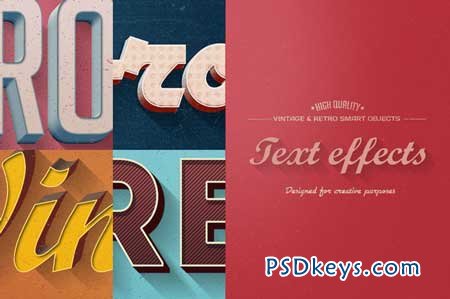 450x299 Retro Vintage Text Effects Free Download Photoshop Vector