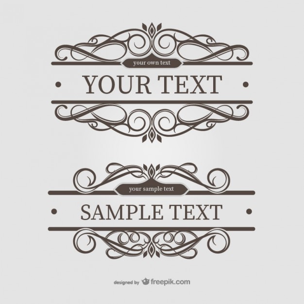 626x626 Ornamental Text Frames Vector Free Download