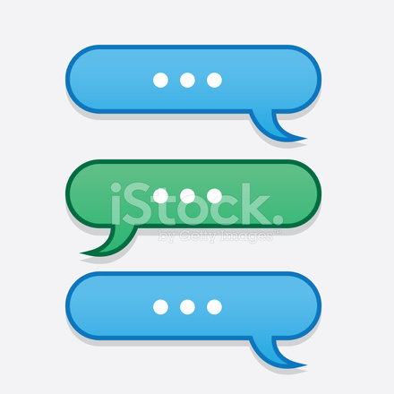440x440 Text Message Bubbles Back And Forth Stock Vector