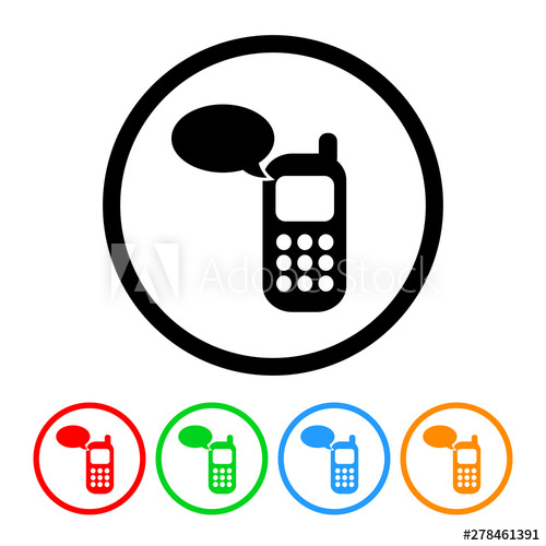 500x500 Cell Phone Text Message Icon Vector Texting Or Email Illustration