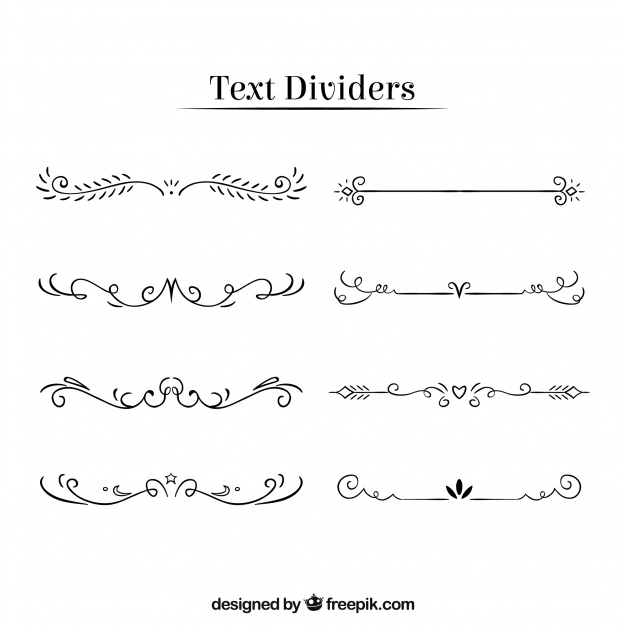 626x626 Set Of Hand Drawn Text Ornaments Vector Free Download