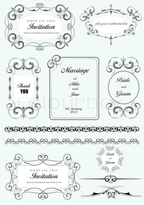 565x800 Collectionof Ornate Vector Frames And Stock Vector Colourbox