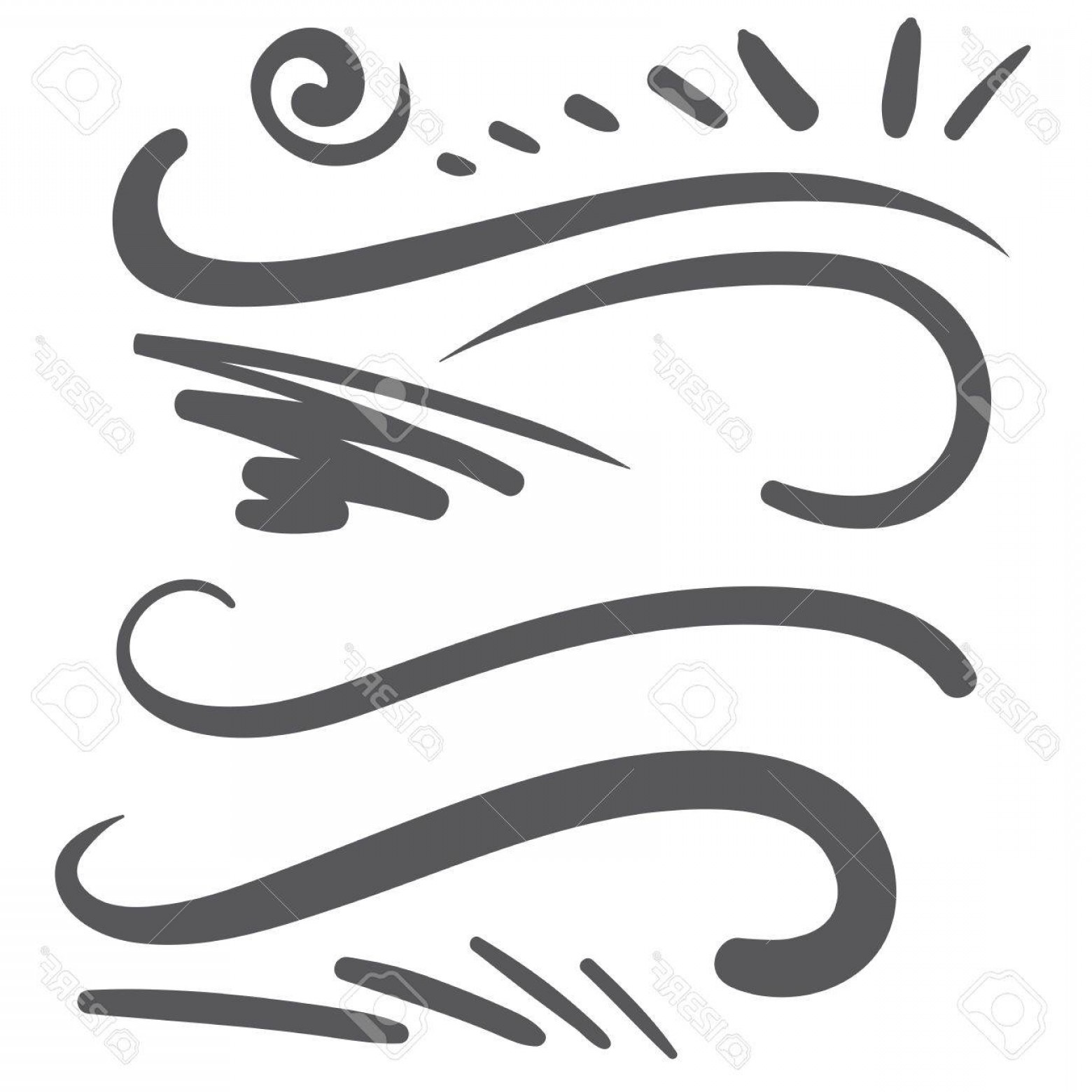 1560x1560 Photostock Vector Black Squiggle Swoosh Text Font Tail