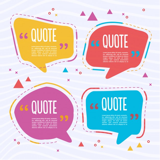 626x626 Four Colorful Text Templates Vector Free Download