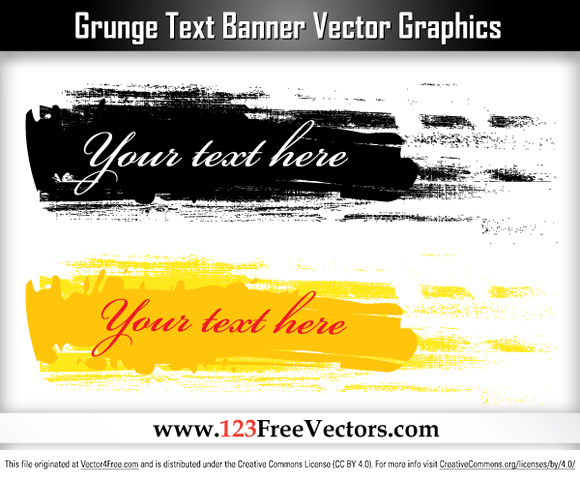 580x478 Free Grunge Text Banner Free Vectors Ui Download