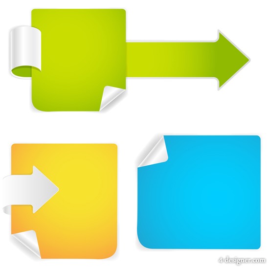 550x548 Designer Creative Curling Text Label Vector Material