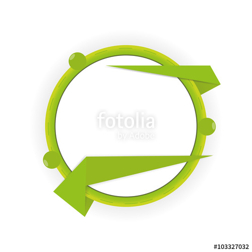 500x500 Abstract Eco Green Label,vector Banner Illustration With Place