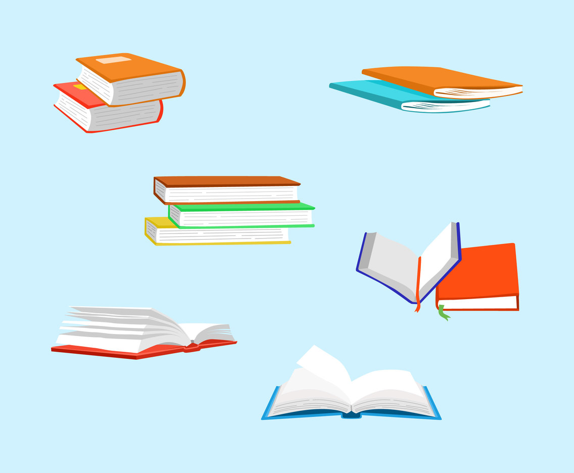 1136x936 Various Book Clipart Vector Vector Art Graphics