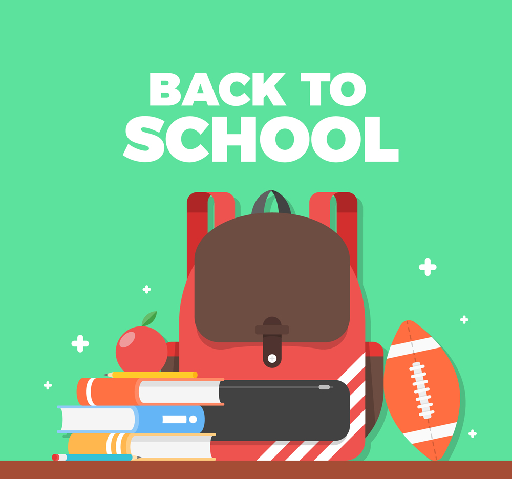 1000x936 Creative Back To School Bag And Textbook Vector