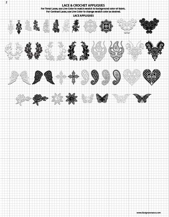 570x730 Vector Fabric Swatches Fashion Embellishments