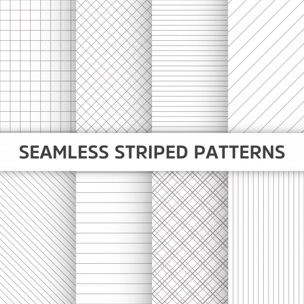 626x626 Seamless Striped Vector Patterns, White And Grey Texture Vector
