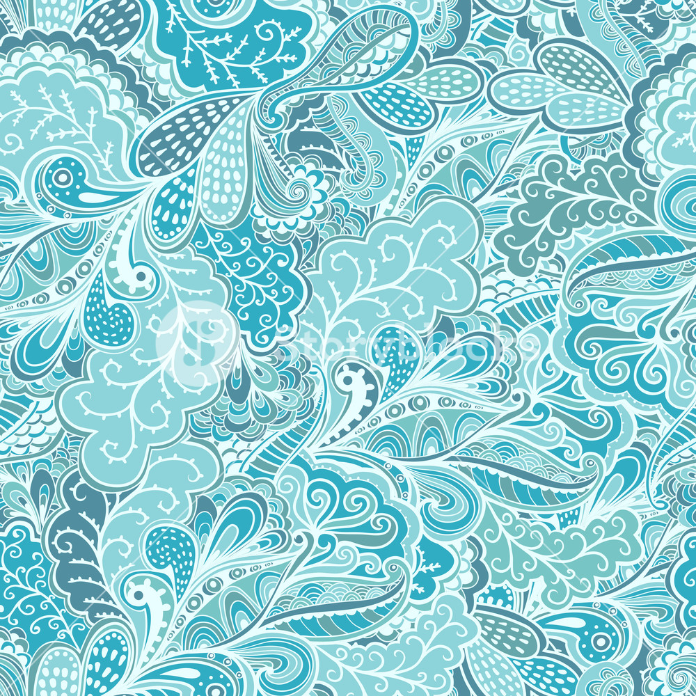 1000x1000 Vector Seamless Texture With Abstract Flowers Endless Background