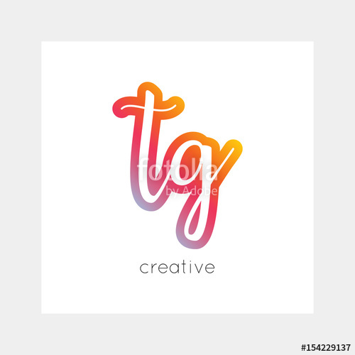 500x500 Tg Logo, Vector Useful As Branding, App Icon, Alphabet