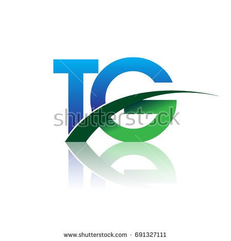 450x470 Initial Letter Tg Logotype Company Name Colored Blue And Green
