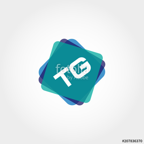 500x500 Initial Letter Tg Logo Template Vector Design Stock Image