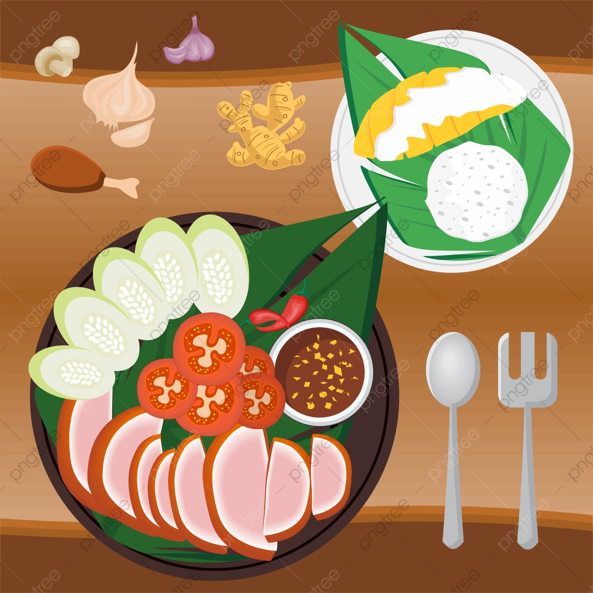 1200x1200 Thai Food Vector, Food, Th Thailand Png Transparent Image