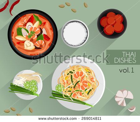 Thai Food Vector at Vectorified.com | Collection of Thai Food Vector ...