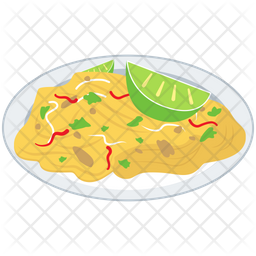256x256 Thai Food Vector Icon Of Isometric Style