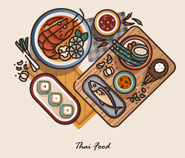 626x536 Thai Cuisine Vector Premium Download