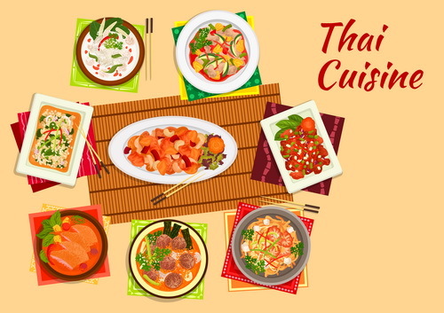500x353 Thai Cuisine Design Vector Free Download