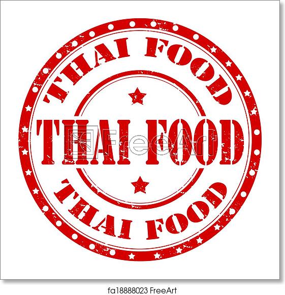 561x581 Free Art Print Of Thai Food St Grunge Rubber Stamp With Text