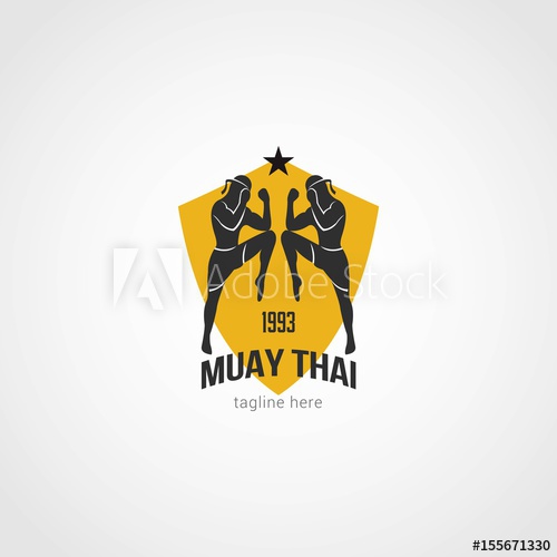 500x500 Muay Thai Logo Design Vector