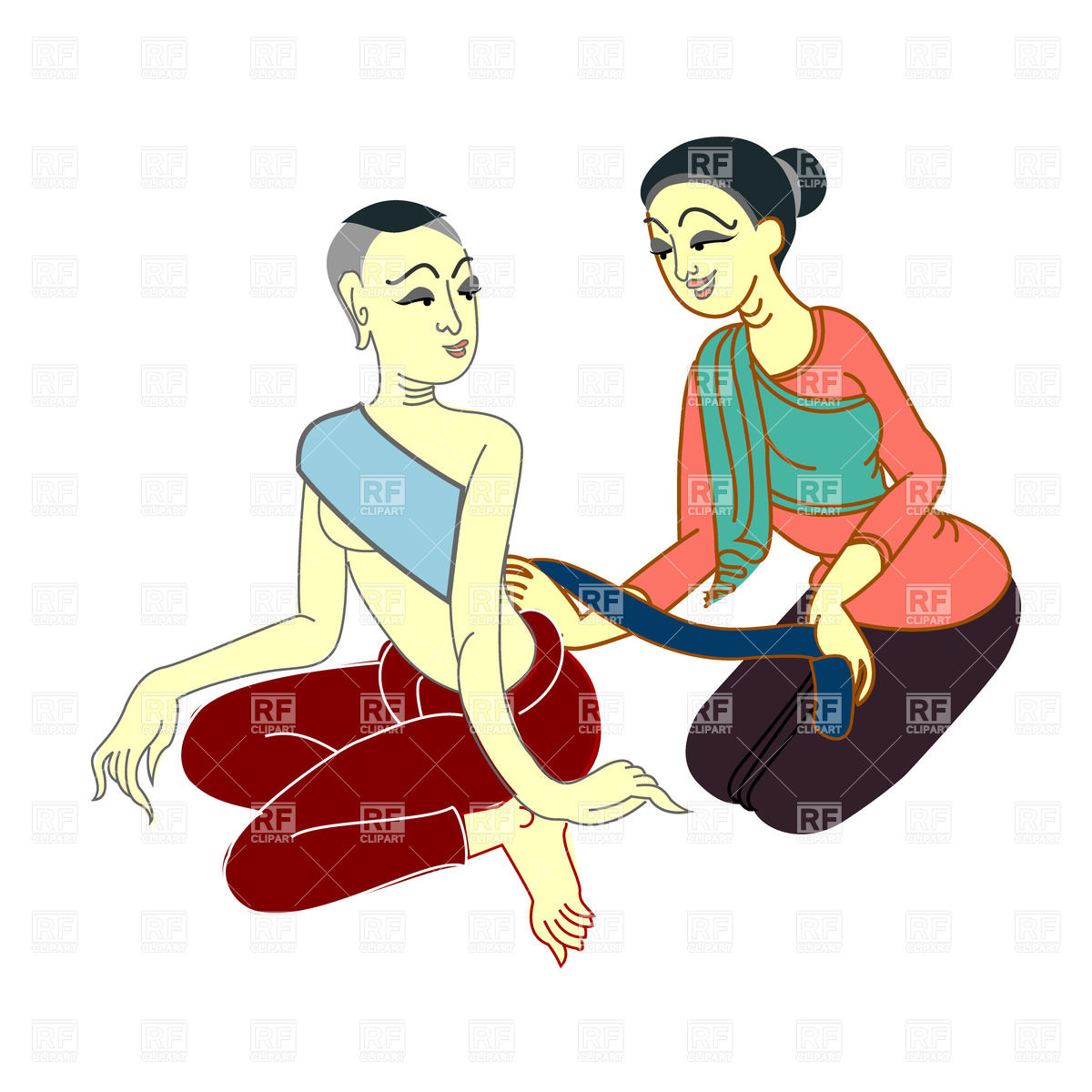 1200x1200 Thai Massage Relax Vector Image Of People Arm