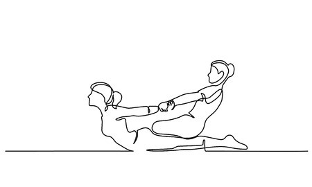 450x270 Continuous One Line Drawing Thai Massage For Man In Spa Salon