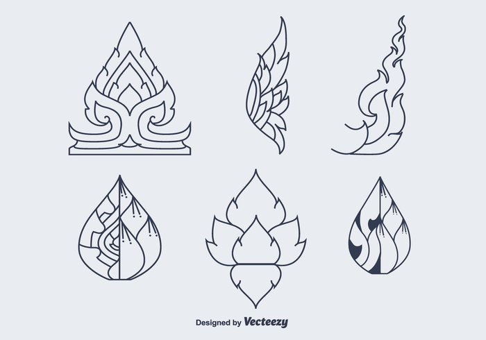 700x490 Free Thai Pattern Vector Icons