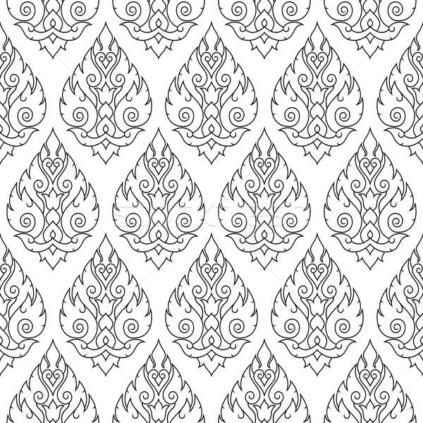 600x600 Seamless Thai Pattern, Repetitive Background From Thailand Vector