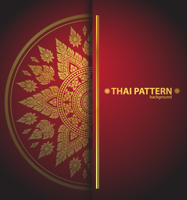 600x639 Thai Pattern Background Vector Material Free Download