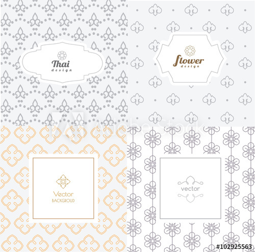 500x494 Vector Mono Line Graphic Design Templates