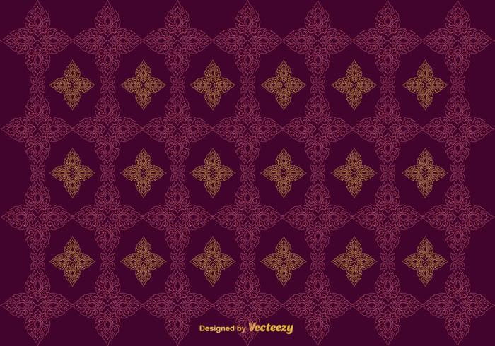 700x490 Free Marroon Floral Thai Pattern Vector Free Graphics