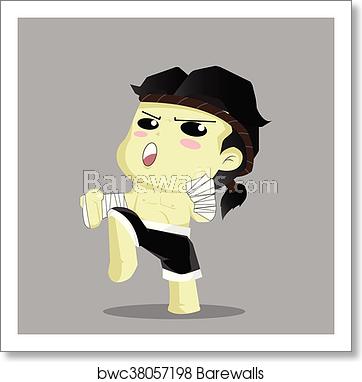 362x382 Muay Th Vector, Art Print Barewalls Posters Prints