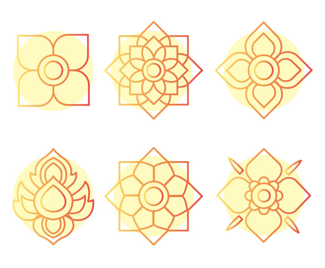 1136x936 Thai Line Ornmanet Vector Vector Art Graphics