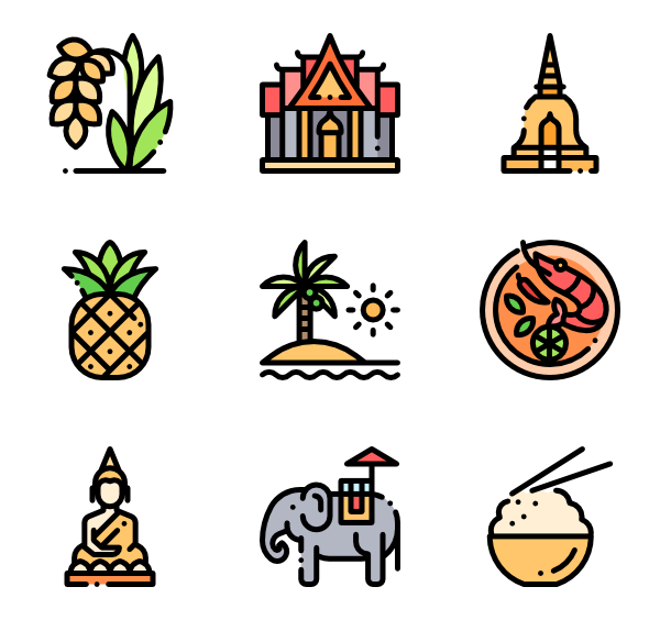 600x564 Thailand Icons