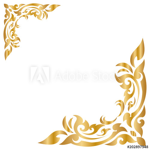 500x500 Line Thai Golden, The Arts Of Th Line Pattern Background