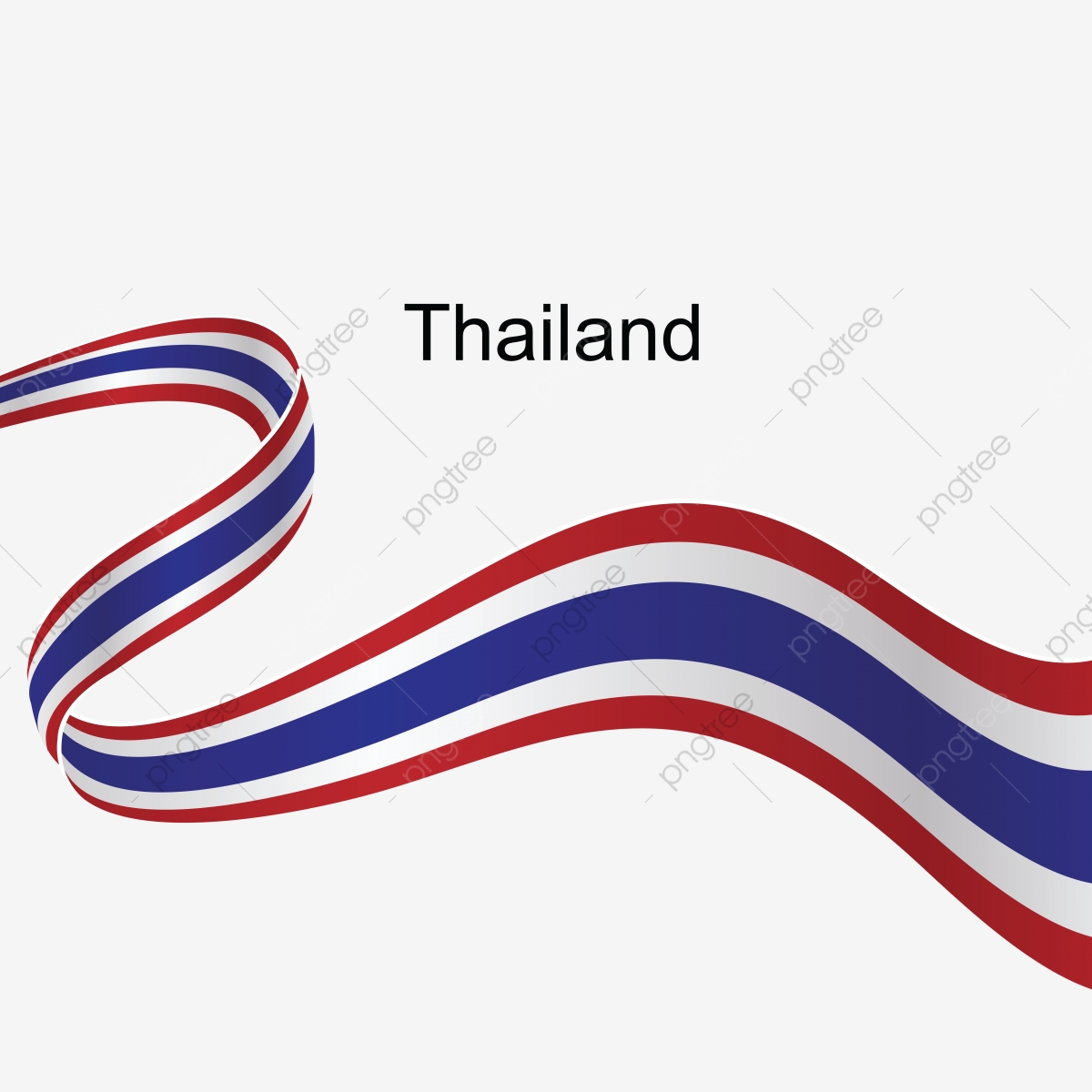 Thailand Ribbon Flag Vector Isolate On White Background, Ribbon 1200x1200 Thailand Ribbon Flag Vector Isolate On White Background, Ribbon