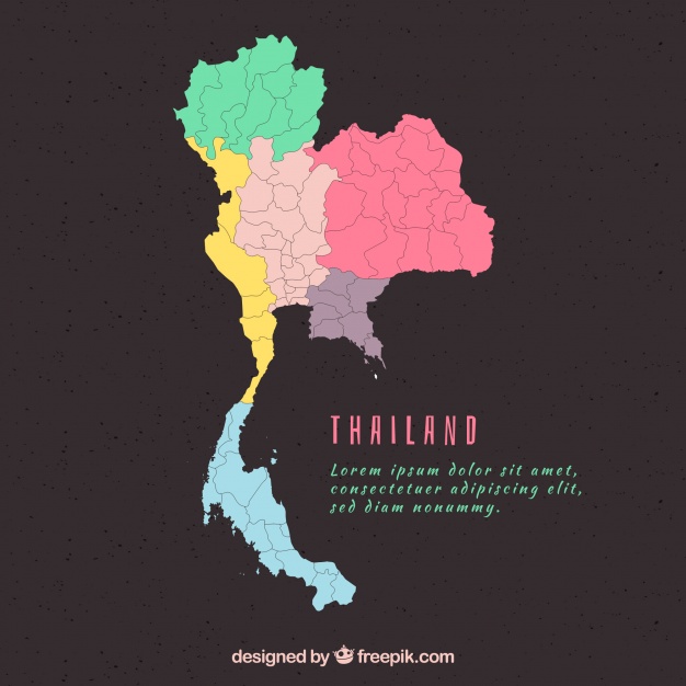 626x626 Map Of Thailand With Provinces Vector Free Download