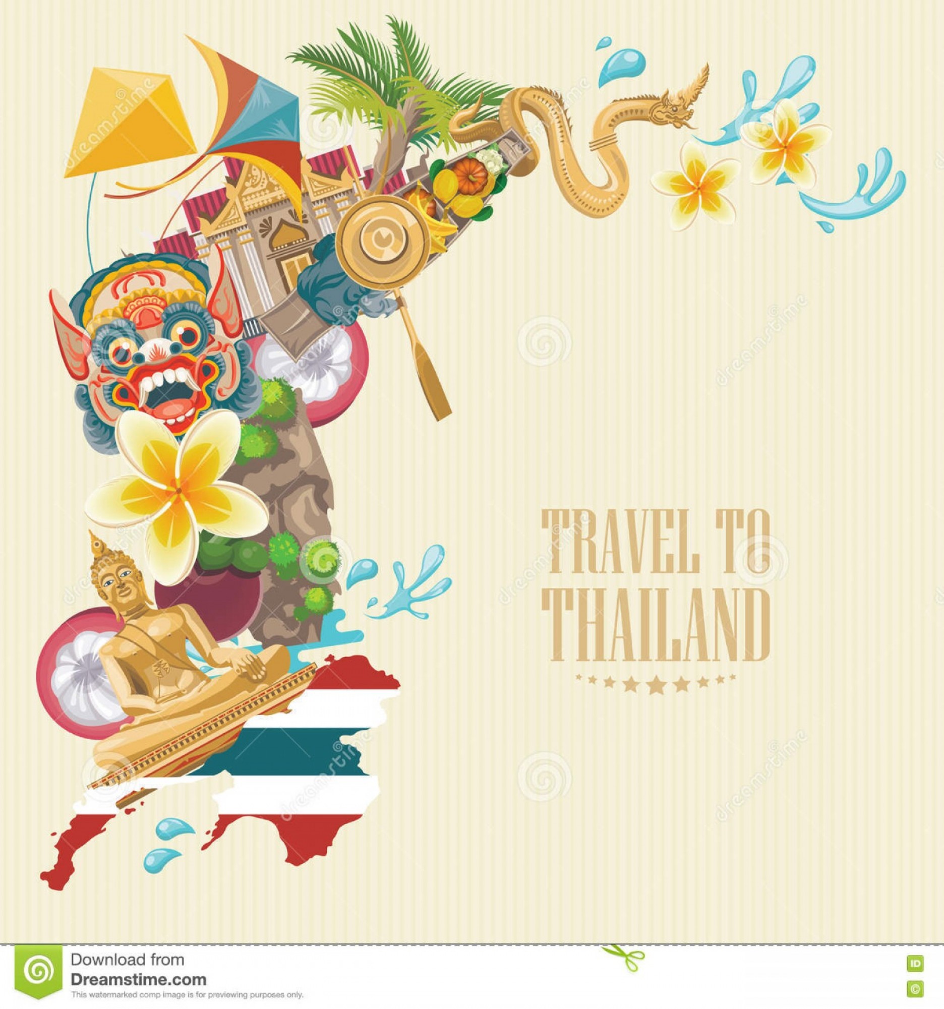 1872x2001 Stock Illustration Travel Thailand Landmarks Thailand Map Thai