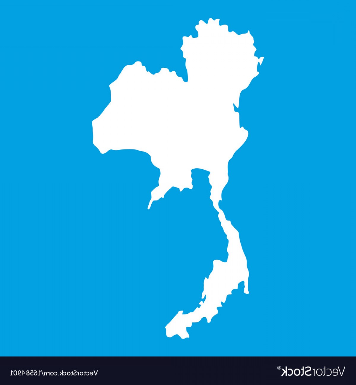 1200x1296 Thailand Map Icon White Vector Hoodamathrun