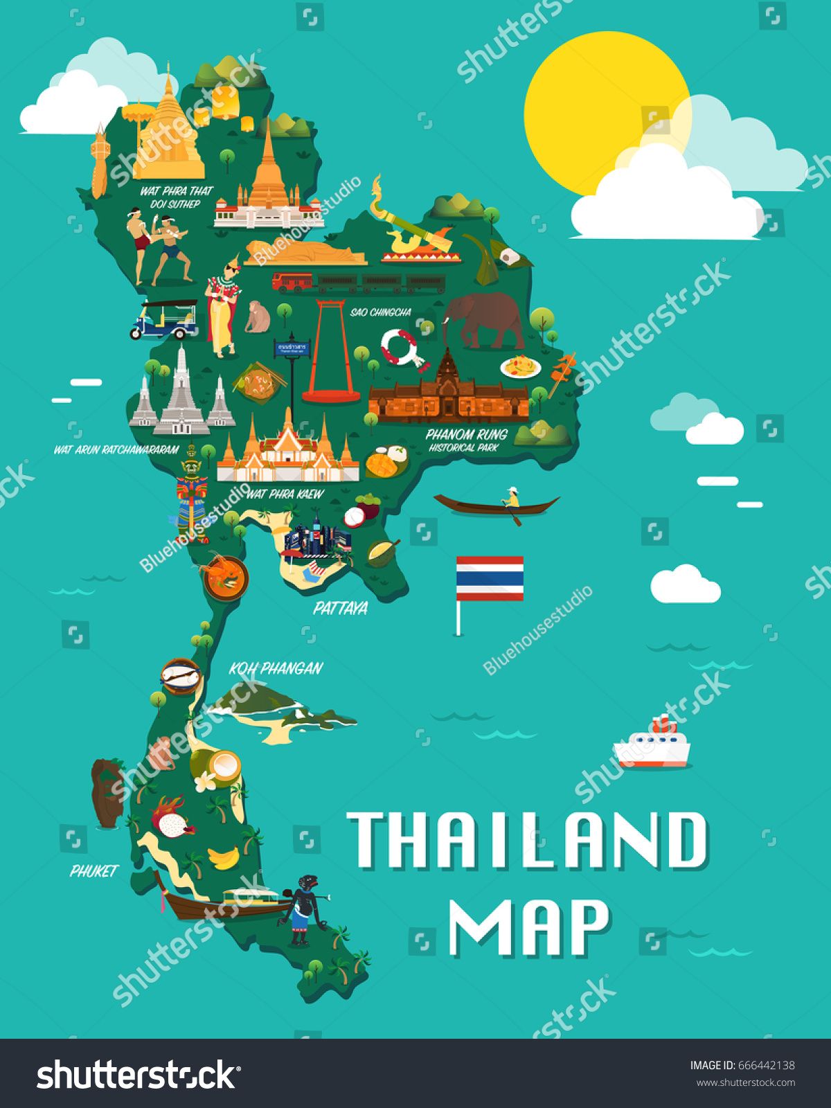 Thailand Map Vector at Vectorified.com | Collection of Thailand Map