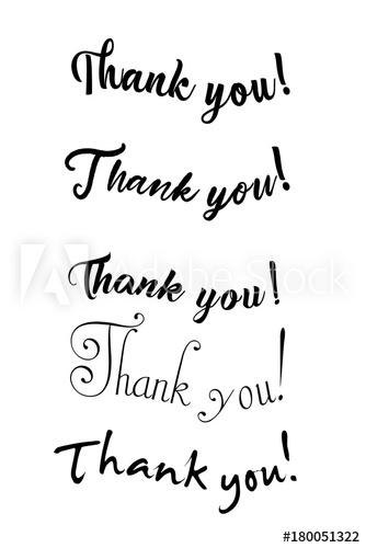 334x500 Thank You Calligraphy Handwritten Ink Lettering Brush Painted