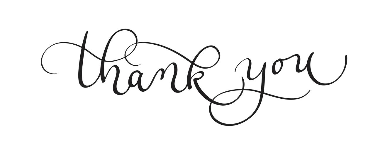 Thank You Calligraphy Vector at Vectorified.com | Collection of Thank ...