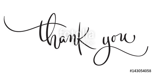 500x244 Hand Drawn Vintage Vector Text Thank You On White Background