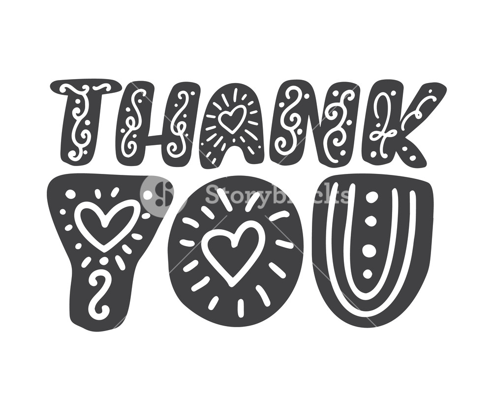 1000x800 Thank You Handwritten Scandinavian Inscription Hand Drawn